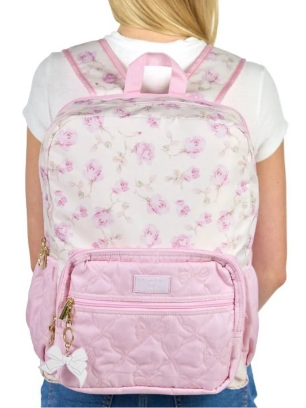 NWT LoveShackFancy x Target - Yoobi Ribbon Rosa Backpack Sterling Dusk